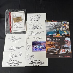 Lot of NASCAR Autographs, Fan Club Card