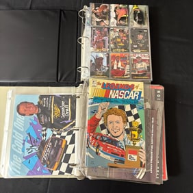 Binders of NASCAR Trading Cards and Autos +