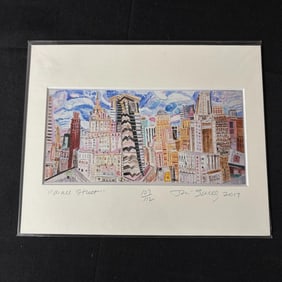 Thailene J.Scully Signed Wall Street Print