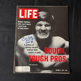 Bob Lilly HOF signed Life Magazine