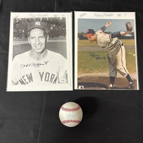 Phil Rizzuto, Robin Roberts, Scott Rolen Sigs COA