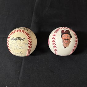 Phillies Signed Baseball w/Scott Rolen +