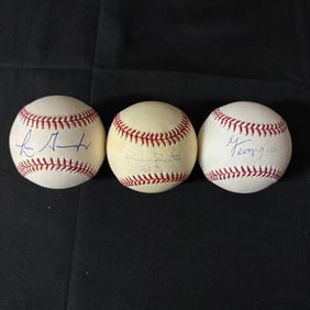 George Kell, Robin Roberts, + Signed Baseballs