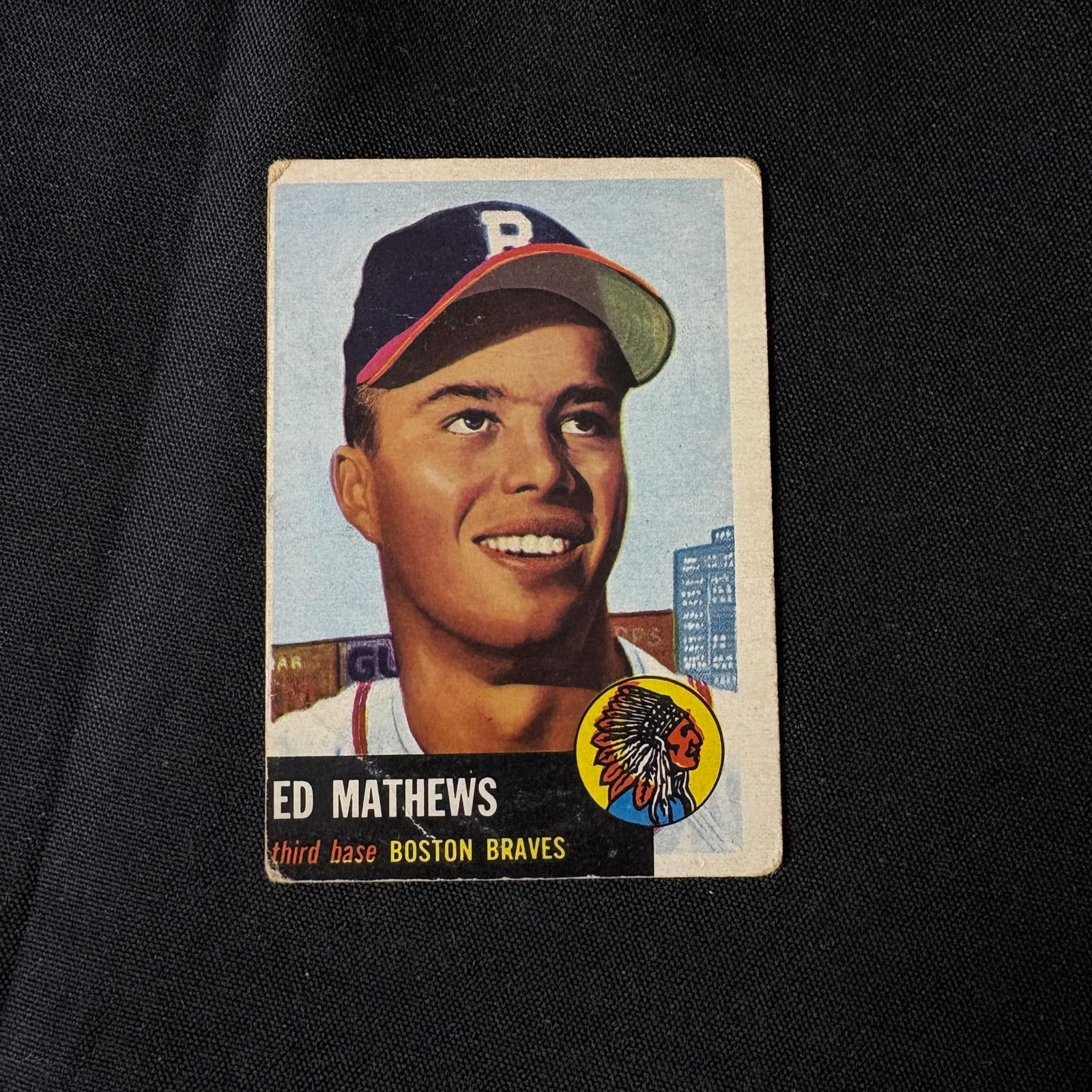1953 Topps Ed Mathews Baseball card (1 of 2)