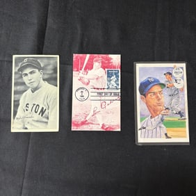 Almada, Gehrig, DiMaggio Baseball Post Cards