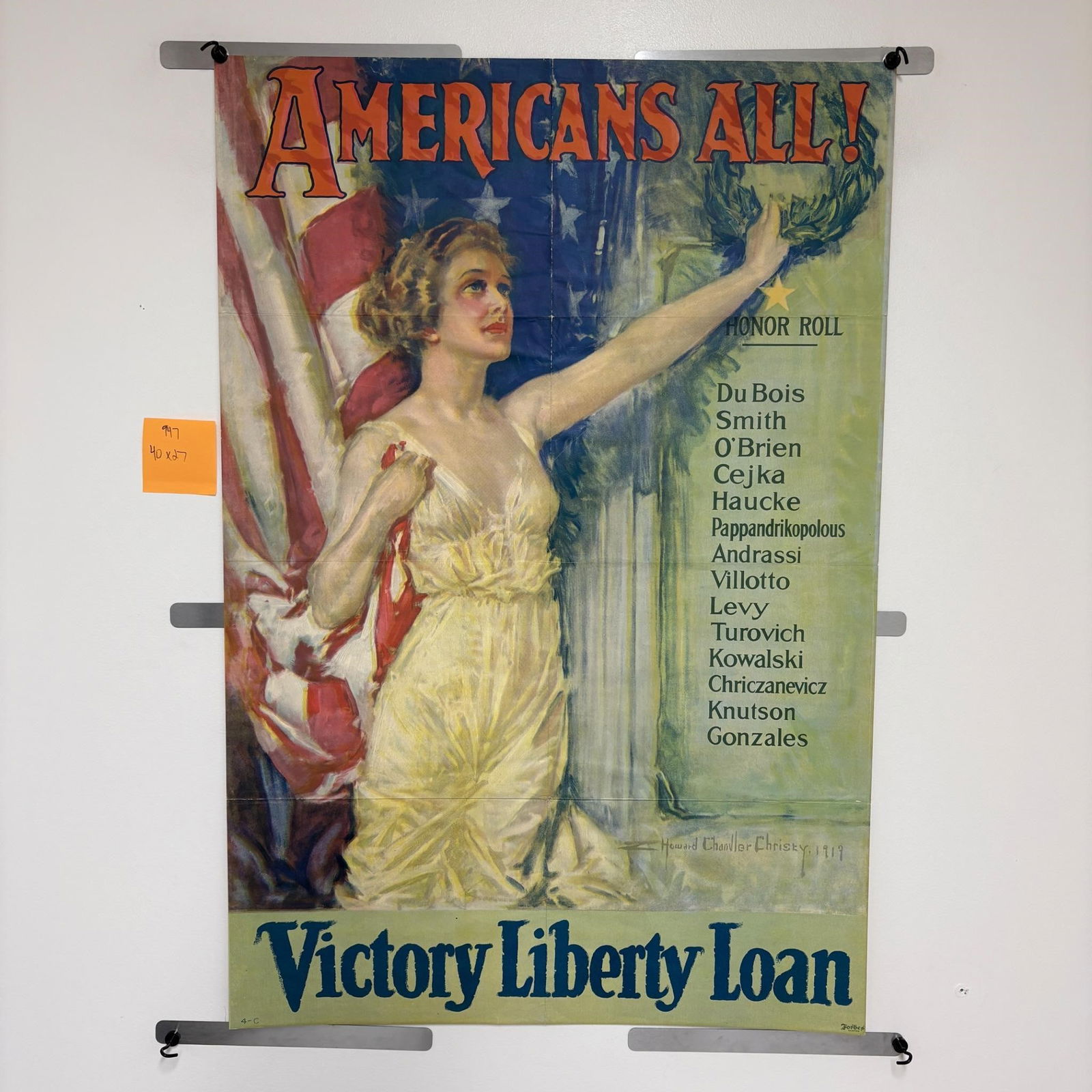 Americans All! 1919 Original WW I Poster (1 of 4)