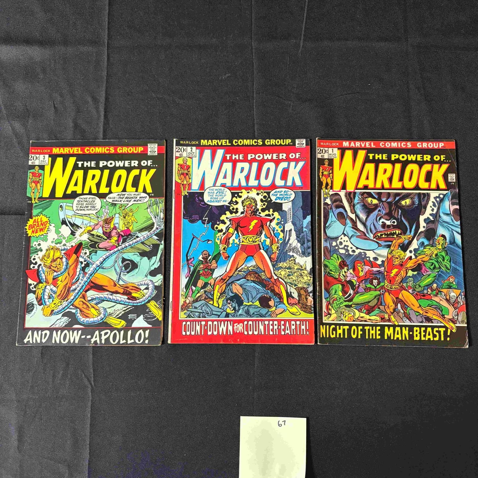 Warlock 1-3 Bronze Age Marvel 1st Ser. Comic Books (1 of 2)