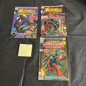 Werewolf by Night & Dracula Marvel Comic Books