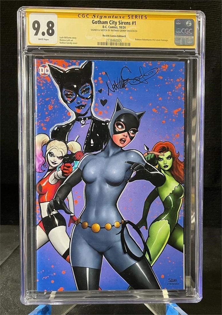 Gotham City Sirens Szerdy Sign & Sketch CGC 9.8 (1 of 1)