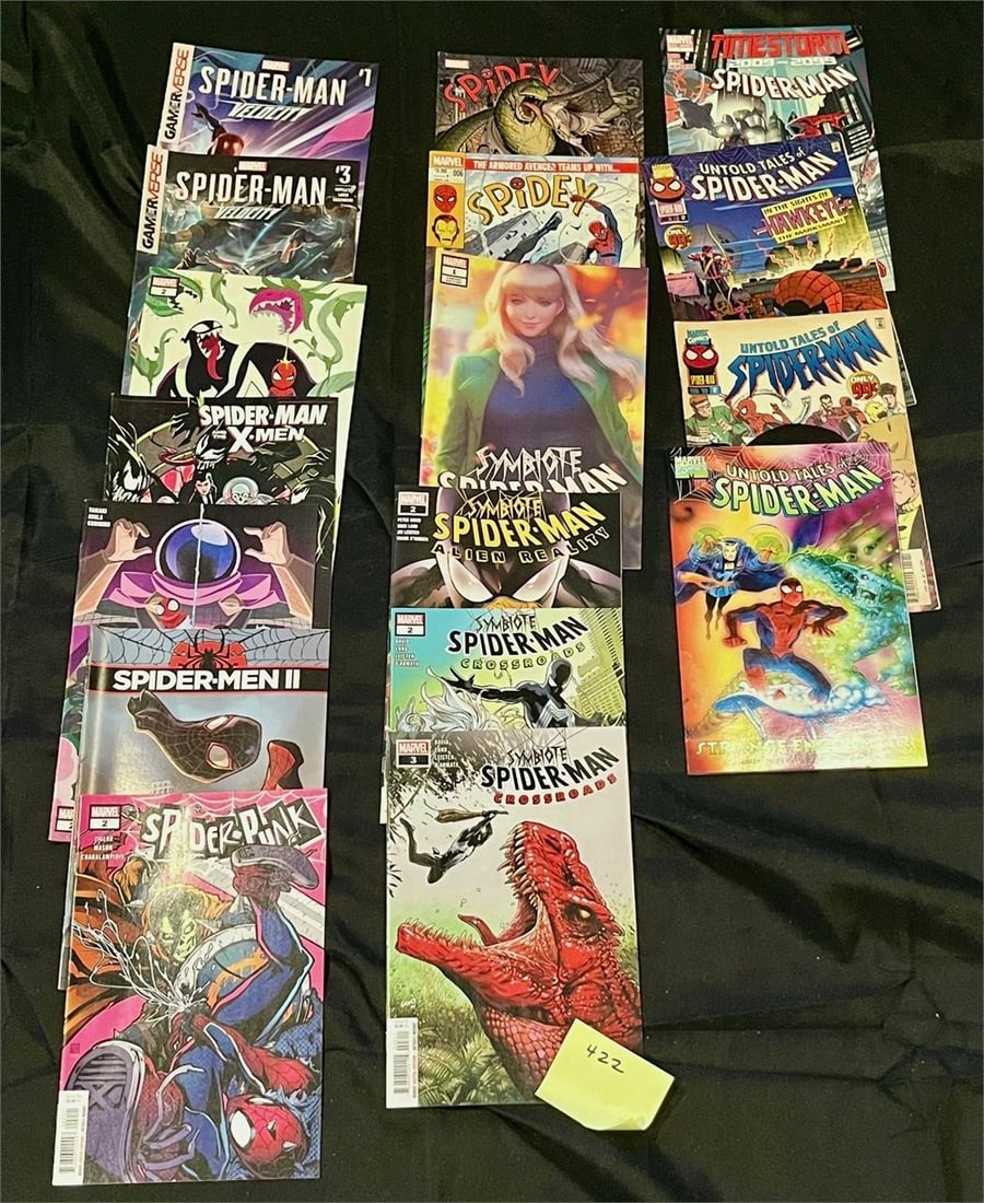 Symbiote Spider-man + Modern Age Spider-man Comics: We are a veteran owned company. Please look at the Photos Carefully to determine condition of lot. All lots sold as is. Please message if you have any questions. By placing a bid, you agree to the ter