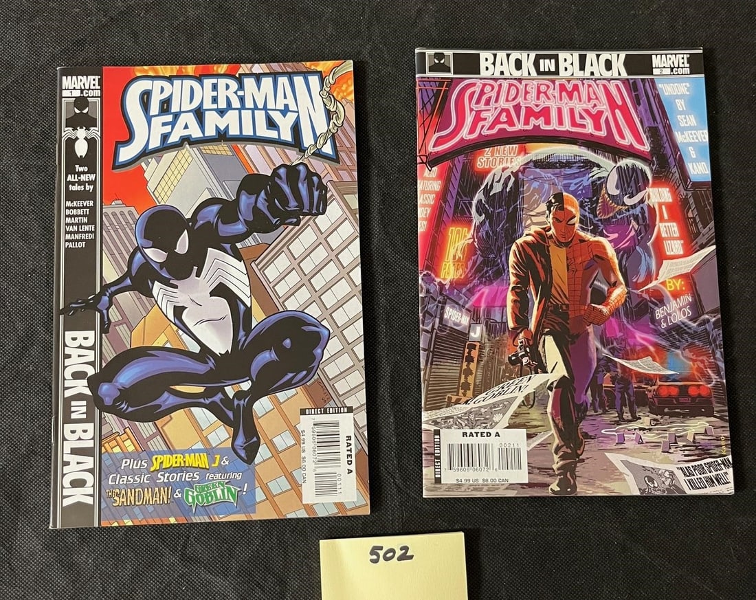 Spider-man Family 1 & 2 Back in Black Comic Books (1 of 1)