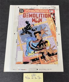 DC Demolition Man 4-Color Front Page Proof w/Edits