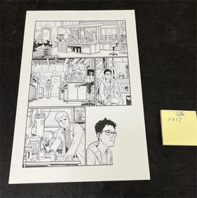 Adam MacDonald JLA #1 Page 6 Original Art