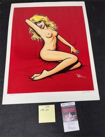 Larry Welz Signed Cherry Print w/ JSA COA