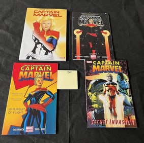 Group of Captain Marvel Omnibus TPB Graphic Novels