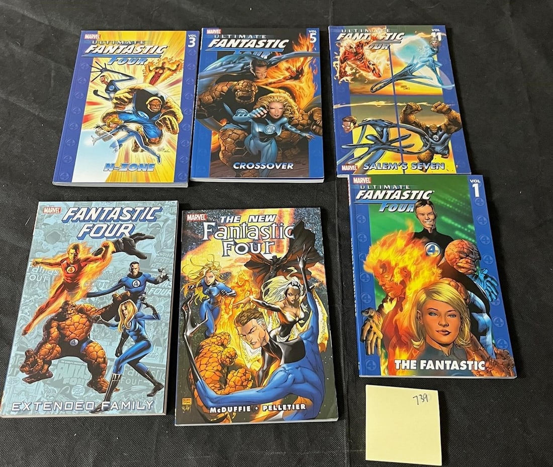 Group of Fantastic Four Omnibus TPB Graphic Novels: We are a veteran owned company. Please look at the Photos Carefully to determine condition of lot. All lots sold as is. Please message if you have any questions. By placing a bid, you agree to the ter