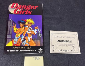 Danger Girls 1 Signed by Greg Lane #185/1000