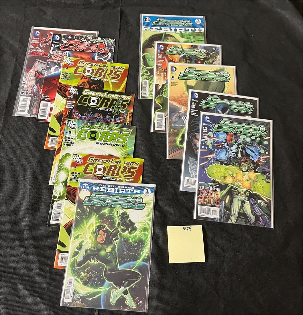Red Lantern & Green Lantern Comics w/Rebirth #1: We are a veteran owned company. Please look at the Photos Carefully to determine condition of lot. All lots sold as is. Please message if you have any questions. By placing a bid, you agree to the ter