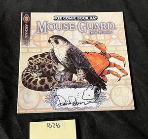 David Petersen Sign & Sketch Mouse Guard Comic