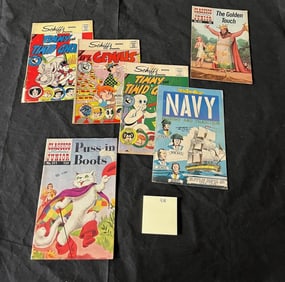 Puss n boots, Navy, & Schiffs Golden Age Comics