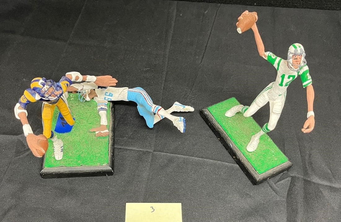 Joe Namath and Eric Dickerson vintage LE figurines (1 of 1)