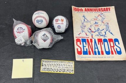 Washington Senators 51 Topps Team + Memorabilia