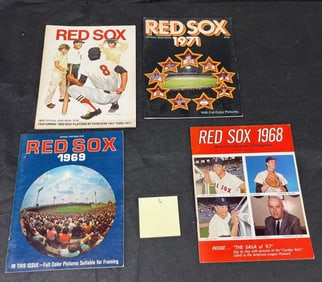 Vintage Redsox Programs & Yearbooks Circa 1960's