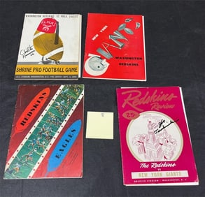 Washington Redskins programs w/1940s & 2 Sigs