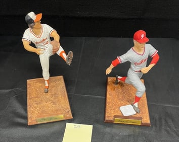 Jim Palmer & Richie Ashburn Auto LE Statues