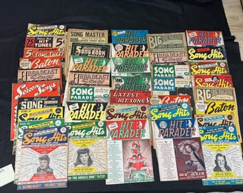 Large Group of Hit Parade Magazines Early Issues