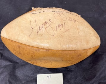 1971 Wash. Redskins Signed FB w/ HOFs! Allen, Monk