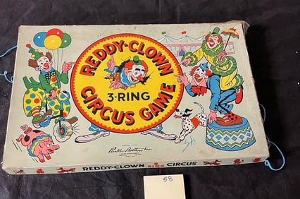 Vintage Reddy Clown Circus Board Game