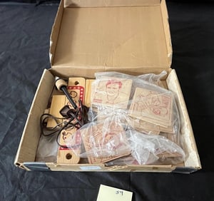 1970s NFL Wood Burning Set