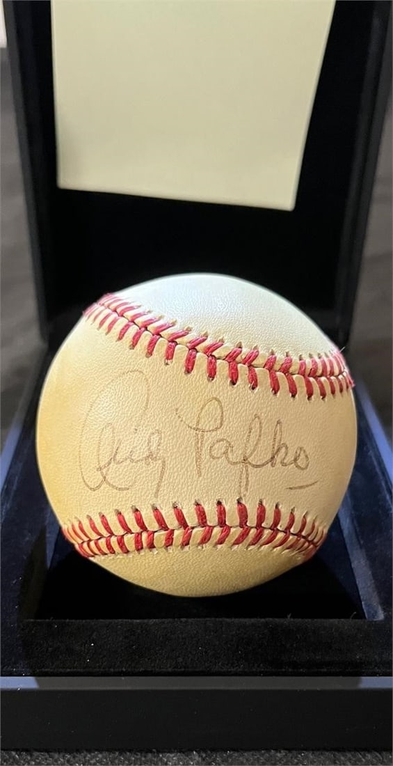 Andy Pafko Signed Brown OAL Baseball (1 of 2)