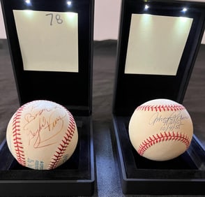 Gaylord Perry & Johnny Podres Signed Baseballs