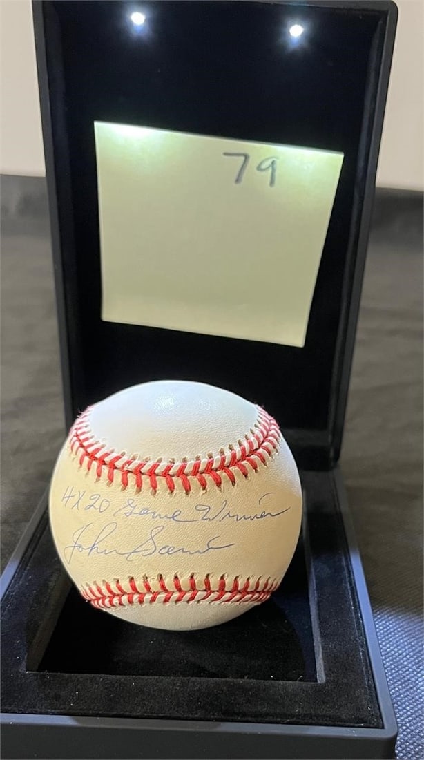 Signed baseball 4 time 20 game winner Johnny Sain (1 of 2)