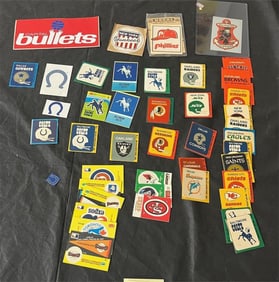 Vintage Sports Stickers Yanks, Phils, Bullets, Etc
