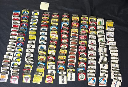 Large Group of Vintage NBA Team Logo Stickers