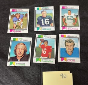 1973 Topps Football Cards Blanda, Plunkett +