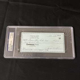 PSA Auth Ralph Kiner Signed Check