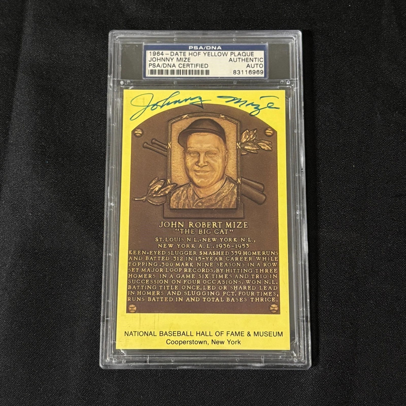 PSA Johnny Mize Autograph (1 of 2)