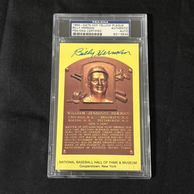 PSA Billy Herman Signed Post Card