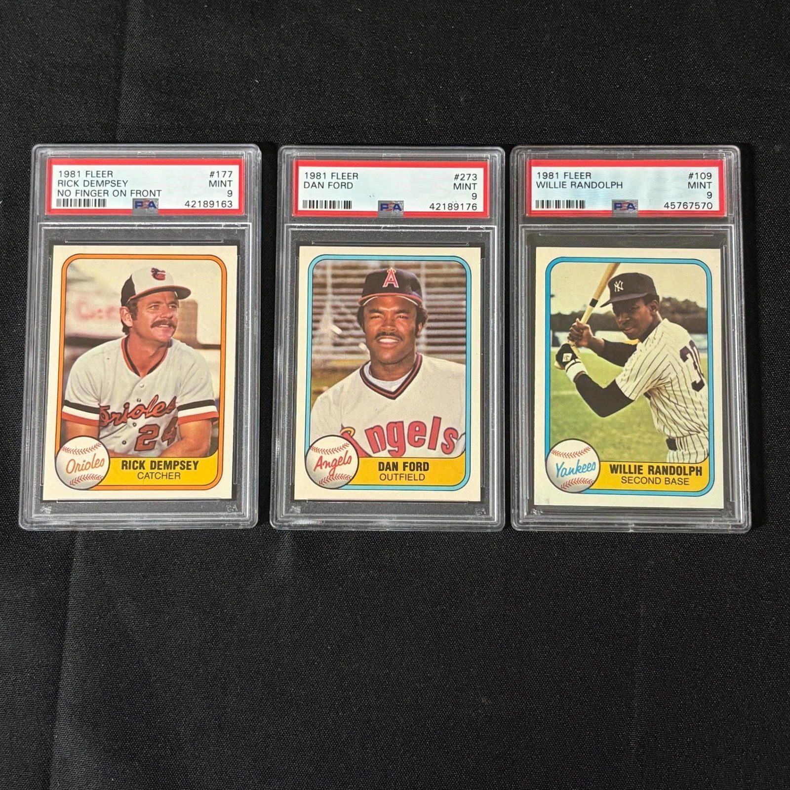 PSA 1981 Fleer Baseball Cards, Rick Dempsey + (1 of 2)