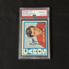 PSA 10 Jim Hart Auto Football Card