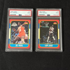 PSA 9 Roy Hinson, Larry Nance 1986 Fleer