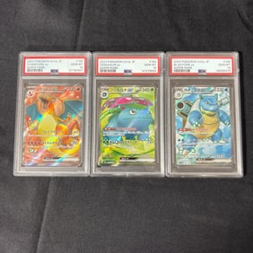 PSA 10 Charizard, Venusaur, Blastoise, 151