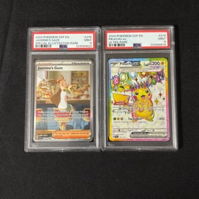 PSA 9 Surging Sparks Pokemon Cards, Pikachu ex +