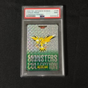 PSA 9 Zapdos Prism Green Carddass Vending