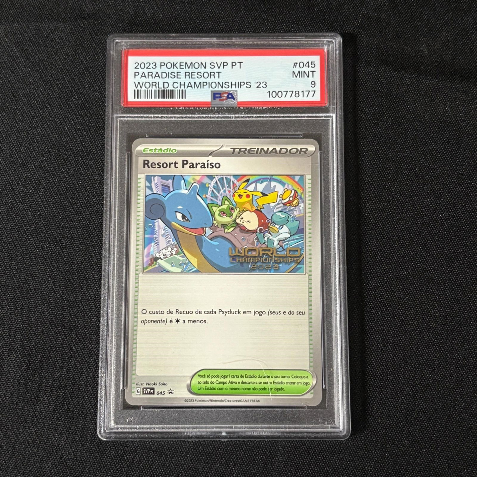 PSA 9 Paradise Resort Pokemon World Champ 23' (1 of 2)