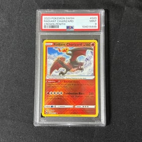 PSA 9 Radiant Charizard #020 Crown Zenith Pokemon Card